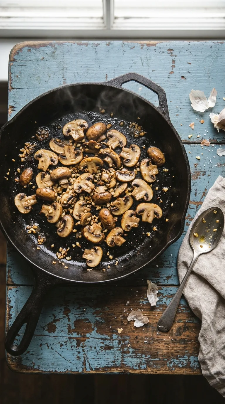 Creamy Mushroom and Asparagus Chicken Penne: Italian Pasta – step 4: Sauté the vegetables