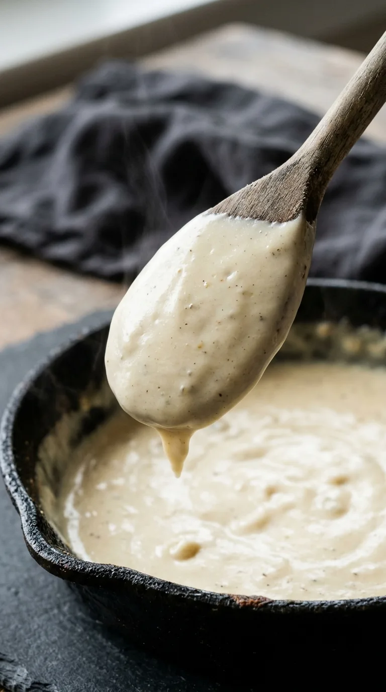 Velvety Creamy Mushroom Sauce: French Savoury Pan Sauce – step 5: Thicken the sauce