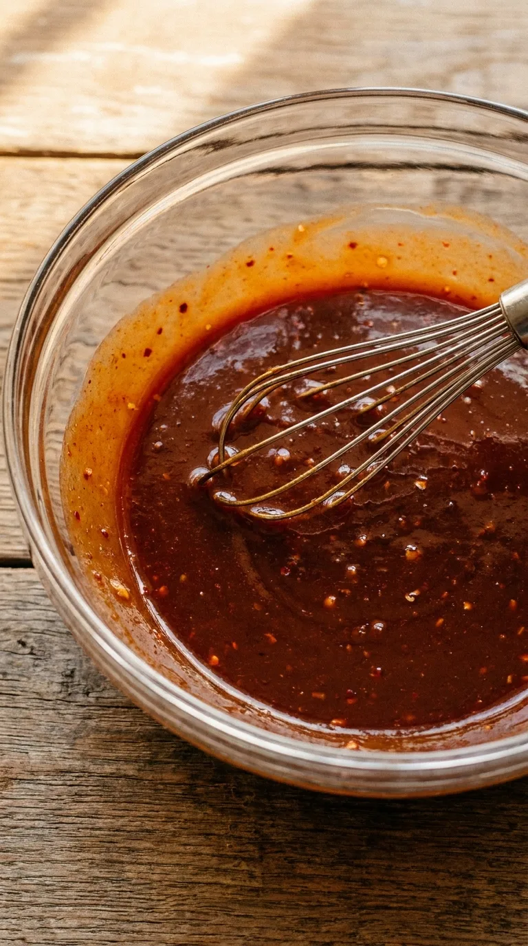Oven Baked Beef Ribs: American BBQ Ribs – step 4: Whisk the glaze