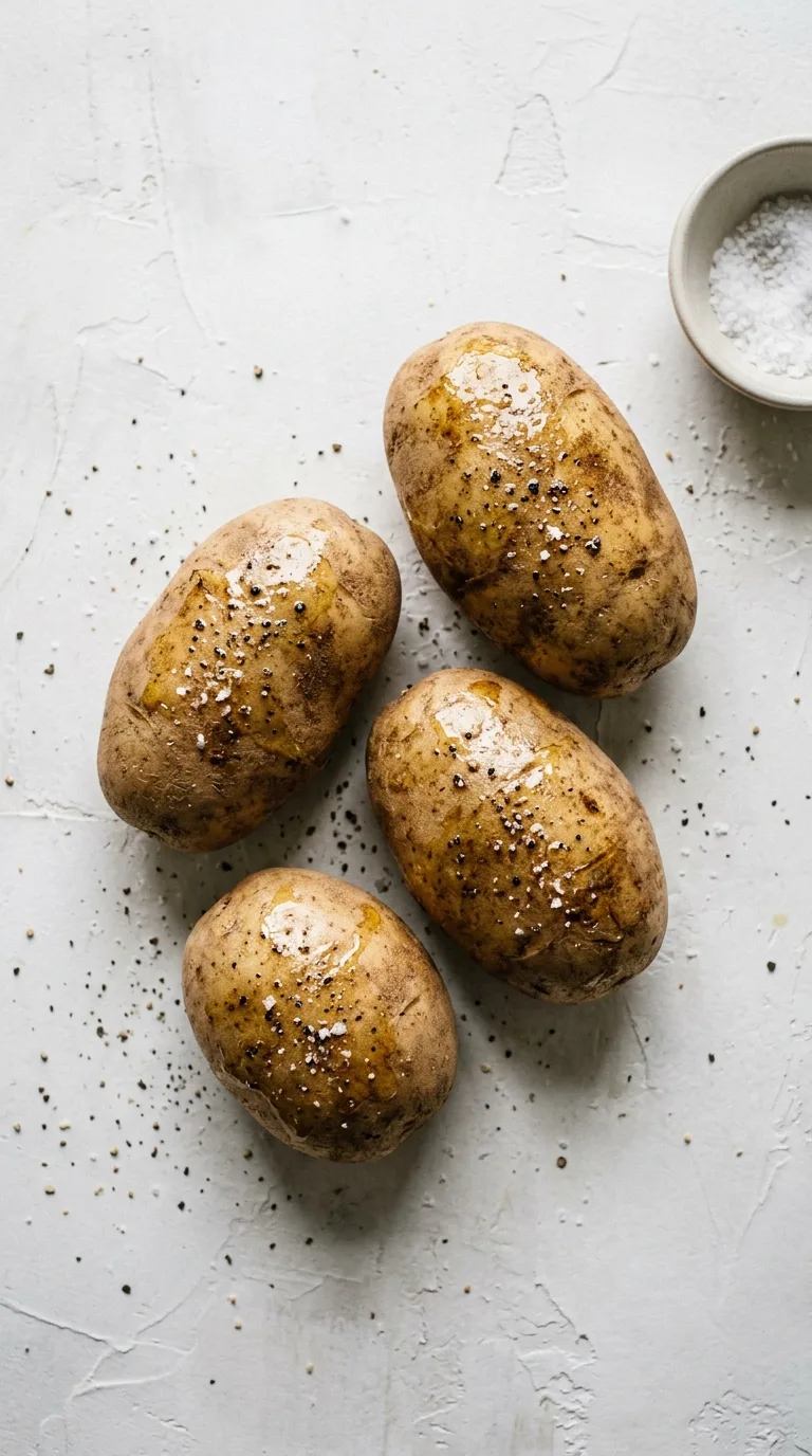 Oven Baked Potatoes: Simple Crispy Russet Potatoes – step 5: Season the skins