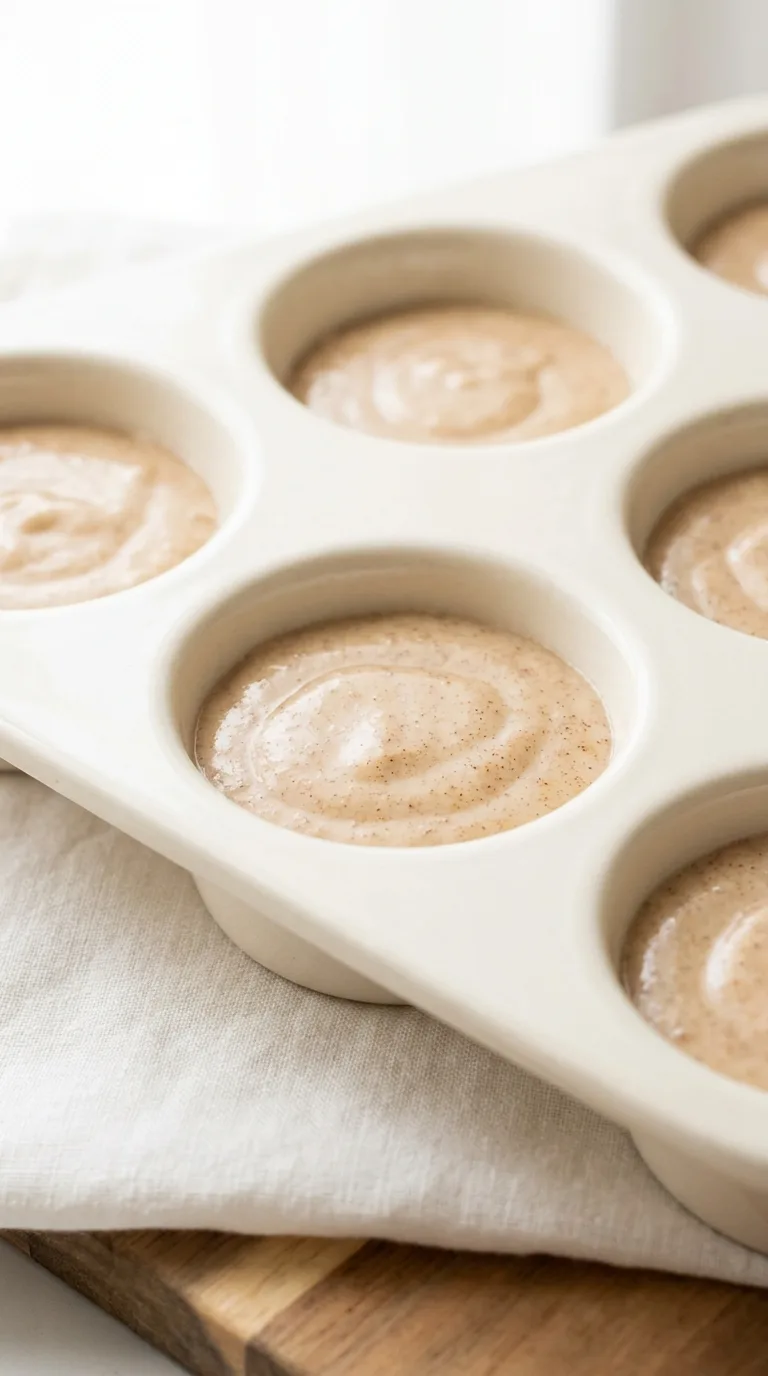 Applesauce Protein Muffins: High-Protein Breakfast Cakes – step 5: Fill the tin