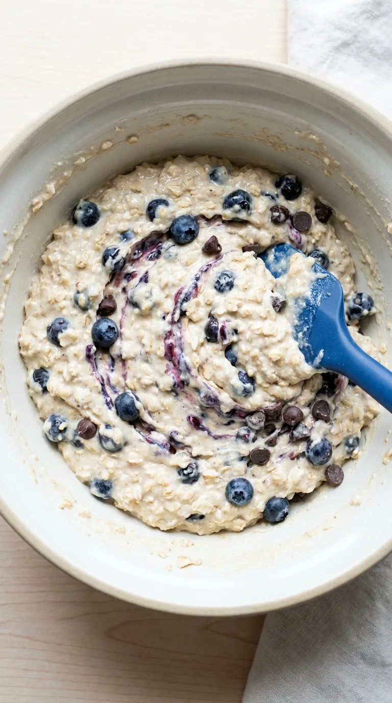 Oat Protein Muffins: High-Protein Breakfast Treats – step 4: Fold the batter