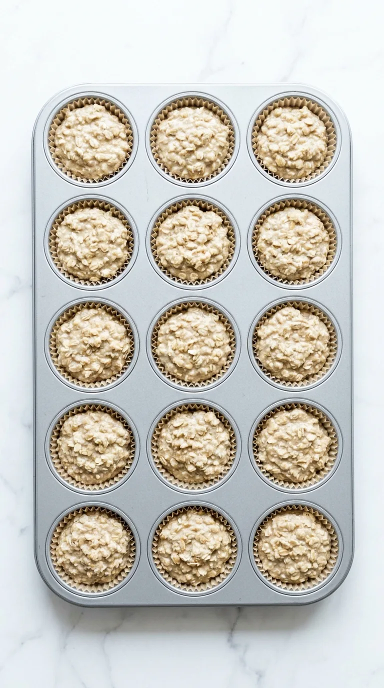 Oat Protein Muffins: High-Protein Breakfast Treats – step 6: Fill the tin
