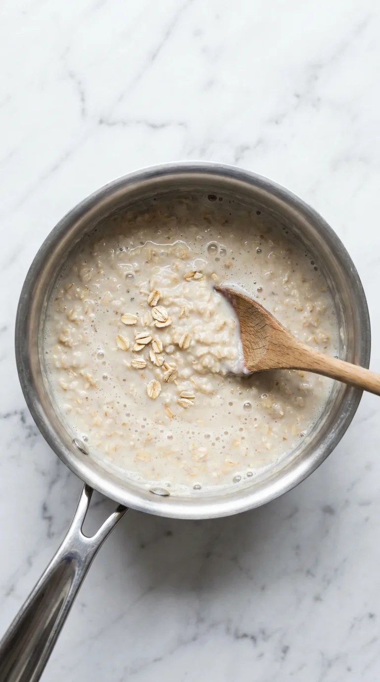 Protein Oatmeal Strawberry Velvet Fudge: High Protein Breakfast – step 2: Cook the oats