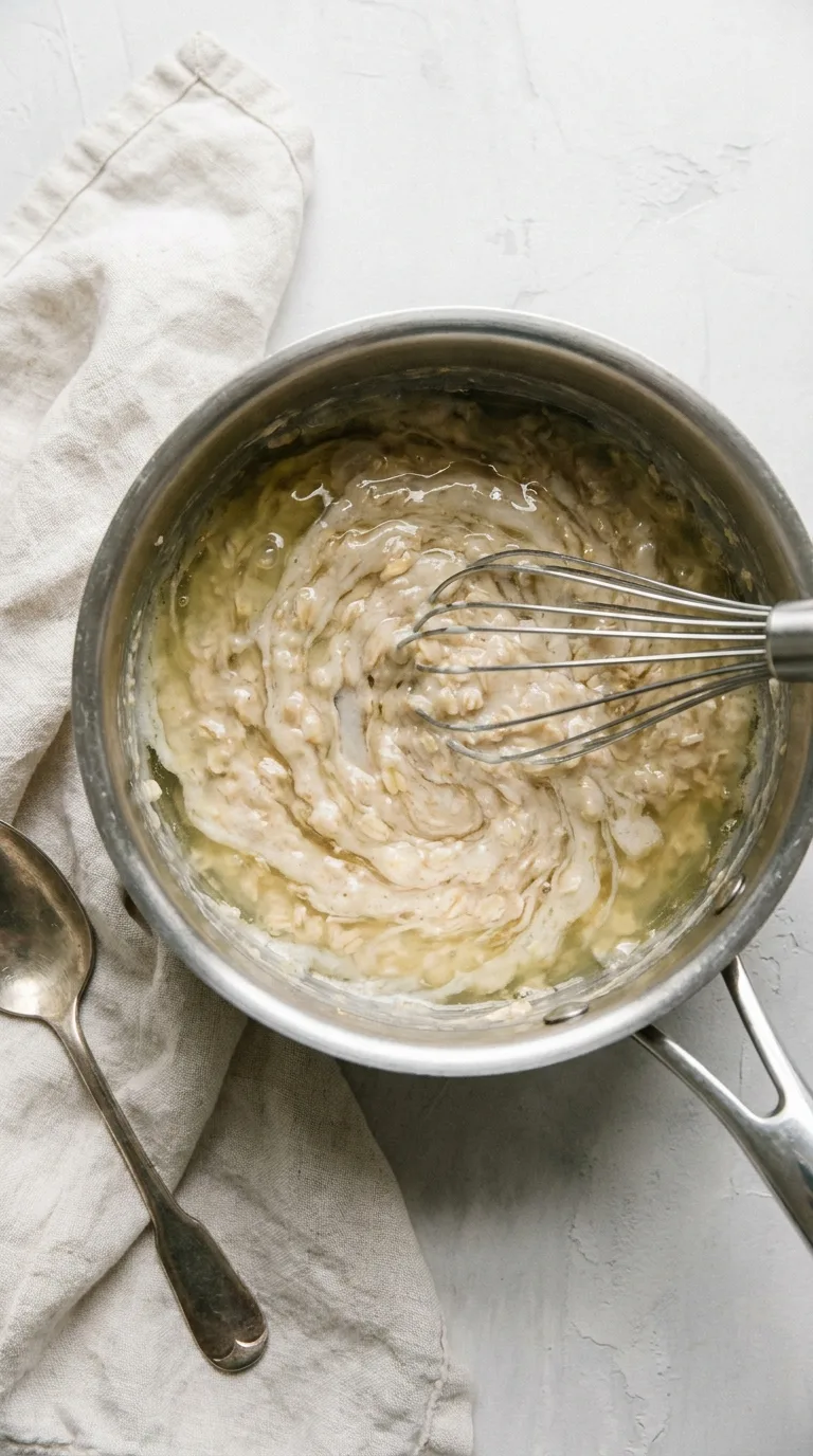 Protein Oatmeal Egg Whites: Fluffy High Protein Porridge – step 3: Thicken the mixture