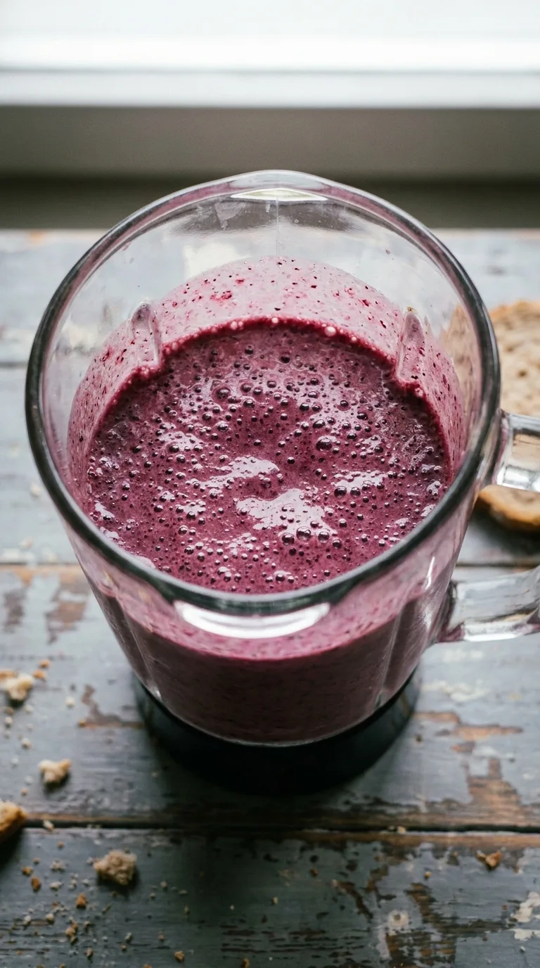 Dairy-Free Protein Smoothie: Plant-Based Berry and Banana Drink – step 5: Blend until smooth