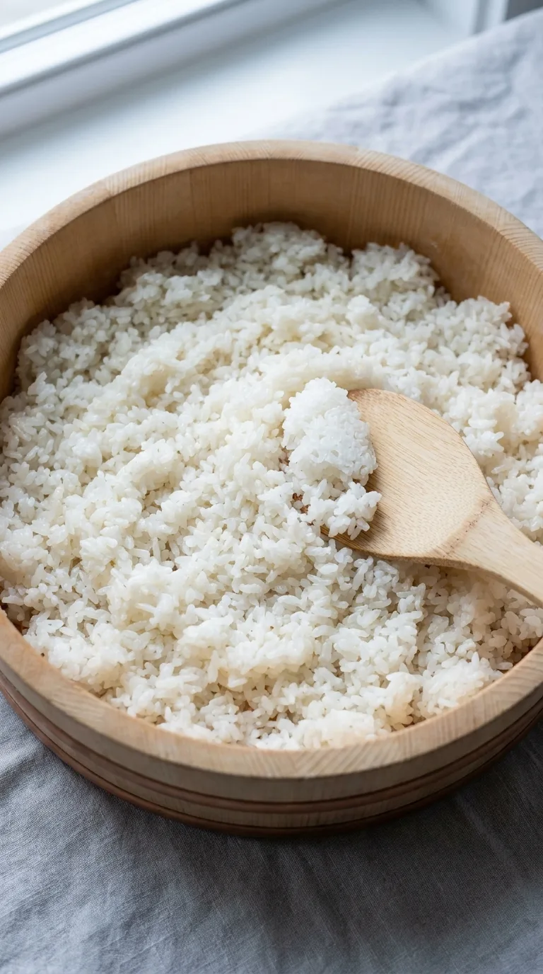 Protein Sushi Nigiri: Fresh Tuna and Seasoned Rice – step 3: Season and cool