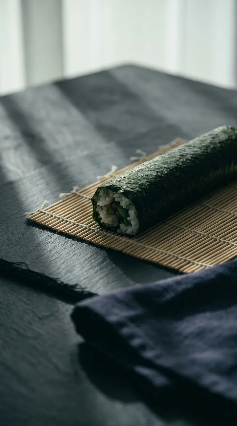 Protein Sushi Sprouts: High-Protein Halal Sushi Rolls – step 7: Roll and slice