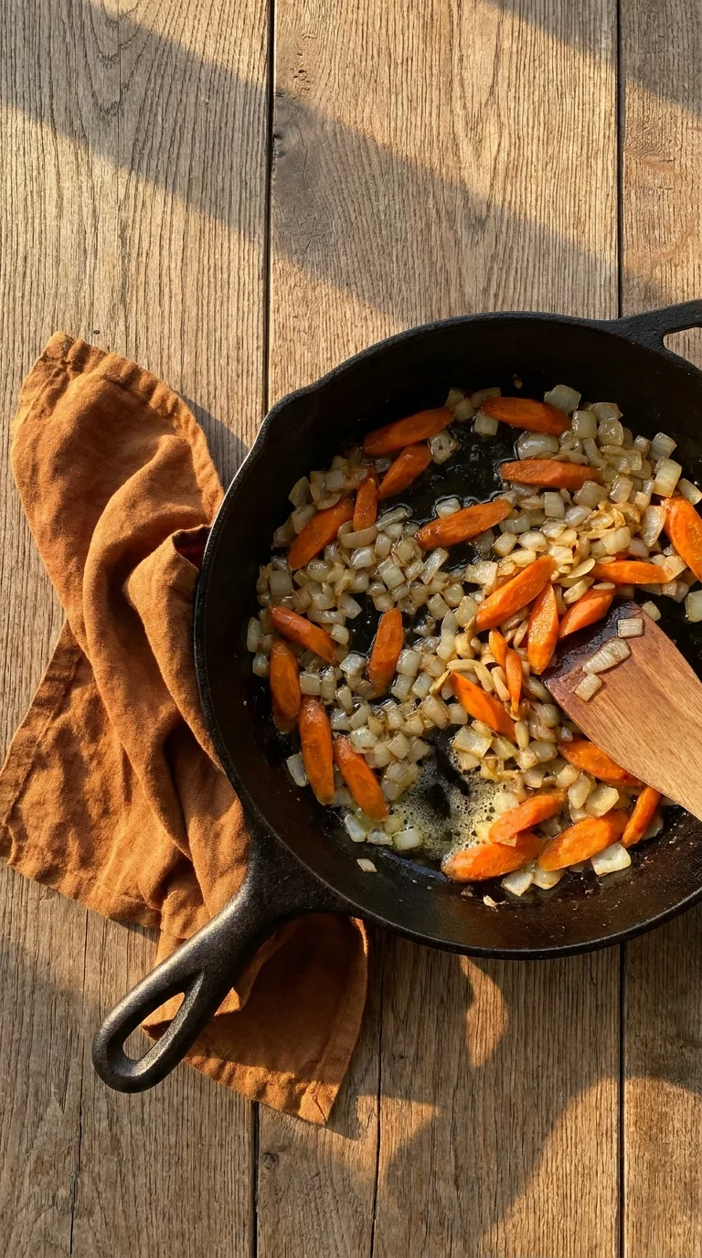 Hearty Slow Cooker Beef Stew: American Beef and Vegetable Stew – step 2: Sauté the vegetables