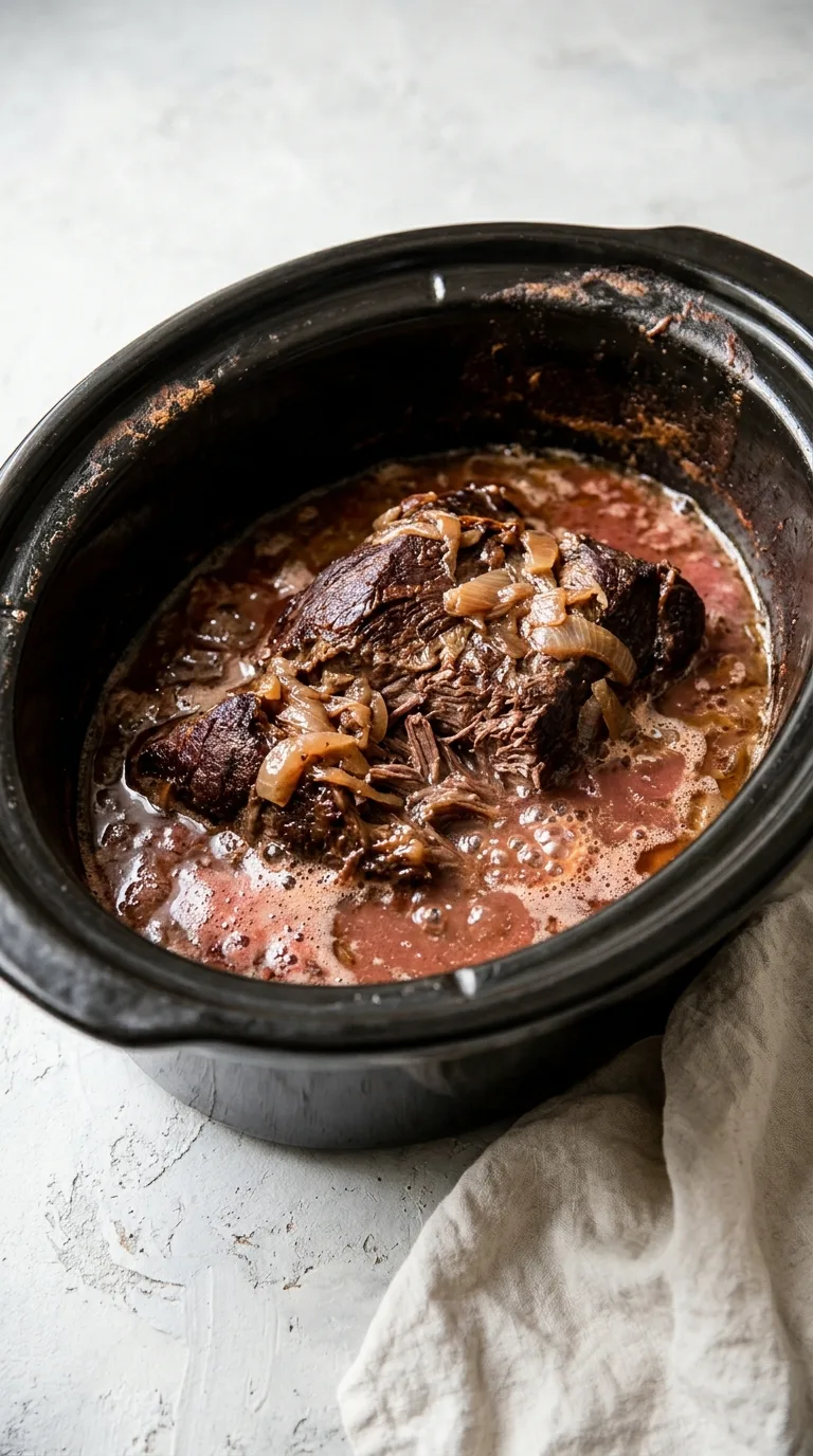 French Dip Sandwich: Slow Cooked Beef with Au Jus – step 3: Slow cook the meat