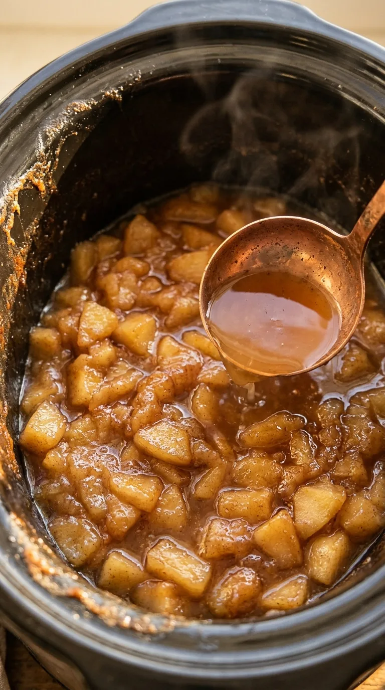Apple Butter: Slow Cooker Fruit Spread – step 5: Reduce the liquid