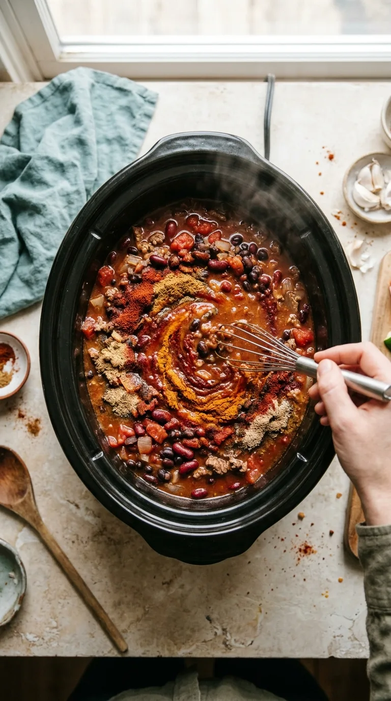 Hearty Slow Cooker Chili: Mexican Beef and Bean Stew – step 4: Combine the ingredients