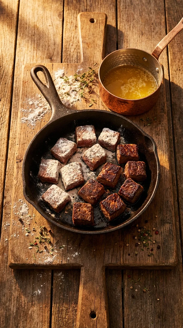 Hearty Slow Cooker Beef Stew: American Beef and Vegetable Stew – step 1: Brown the beef