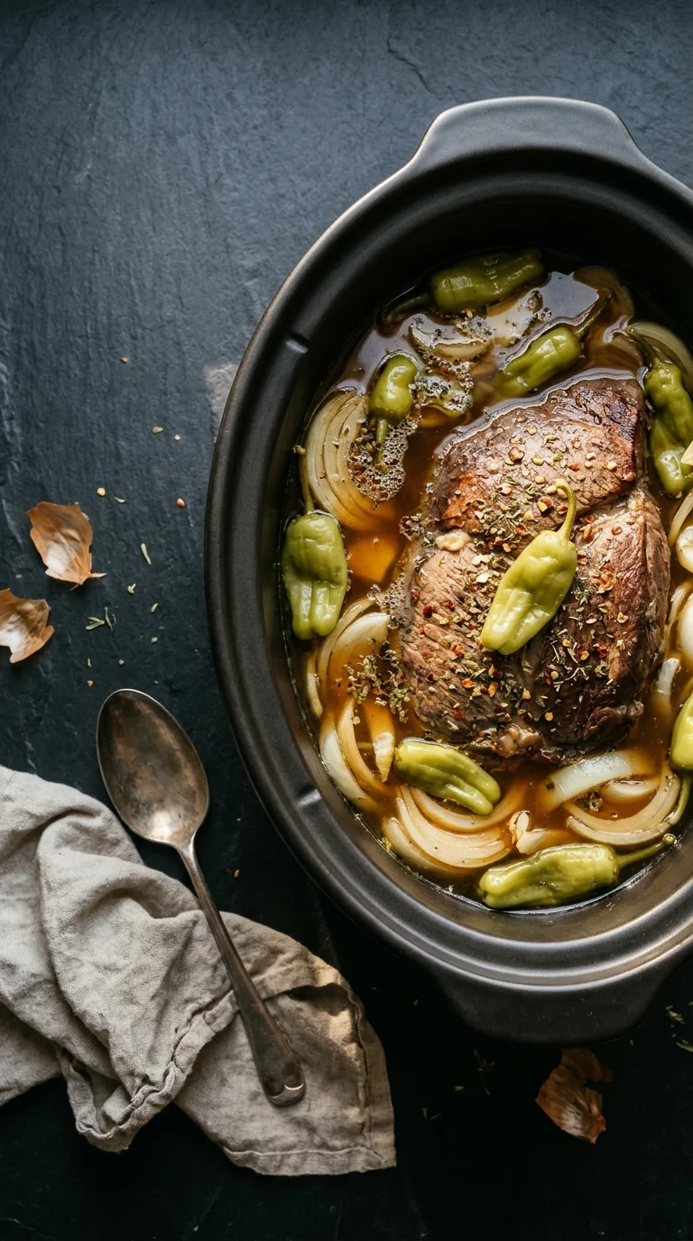 Italian Beef: Slow Cooked Roast for Hoagie Rolls – step 4: Season and liquidate