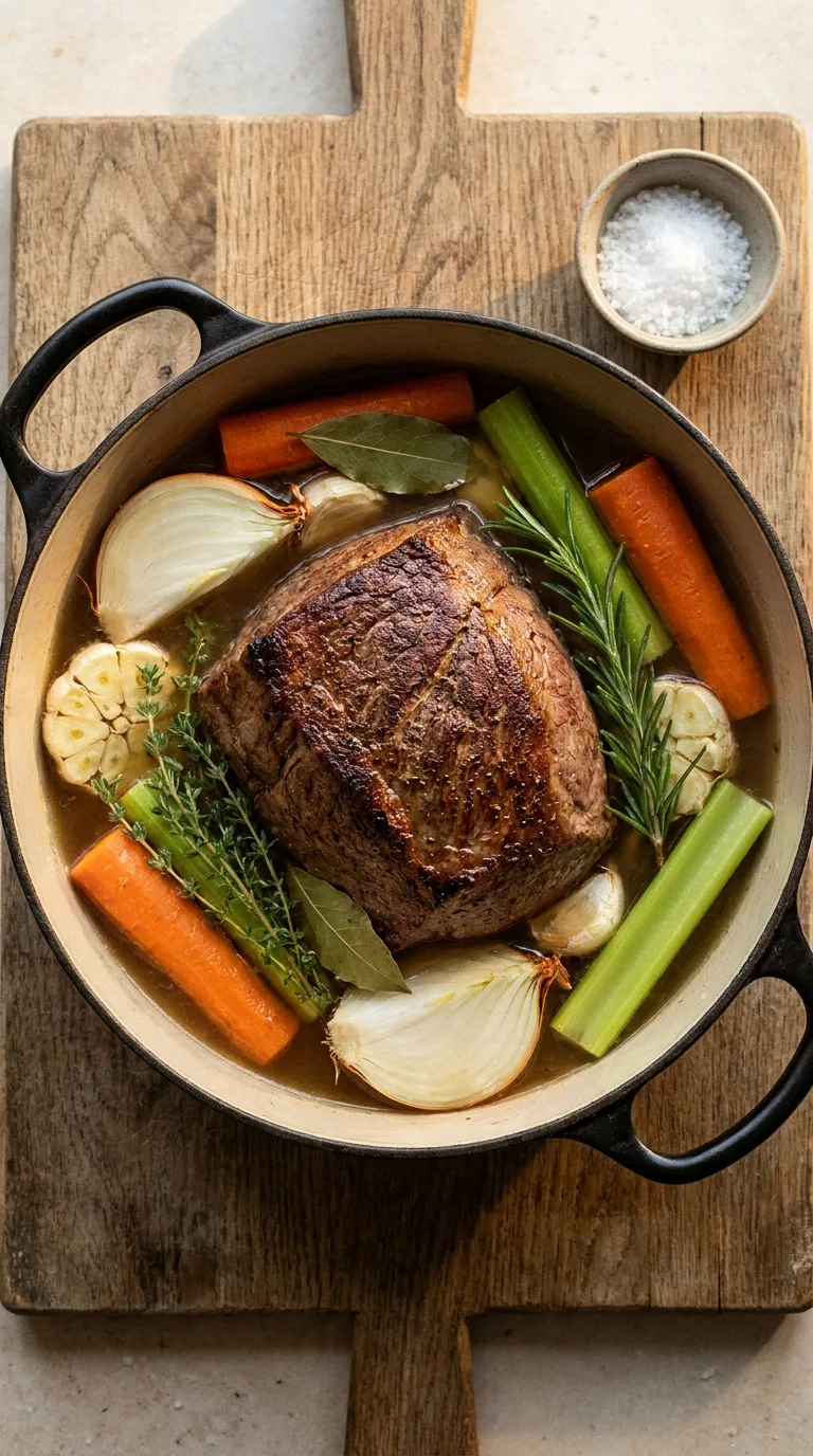 Pot Roast: American Slow Cooked Beef – step 4: Assemble the pot