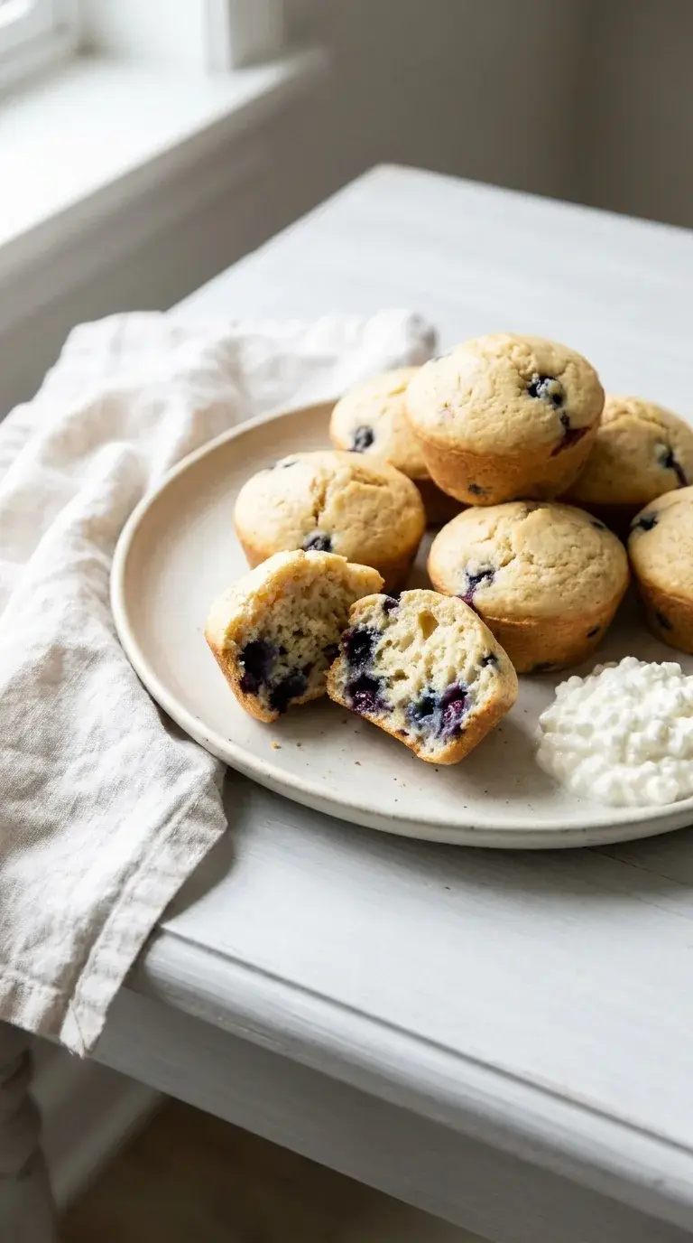 Protein Muffins with Cottage Cheese: Oat Flour Breakfast Bakes