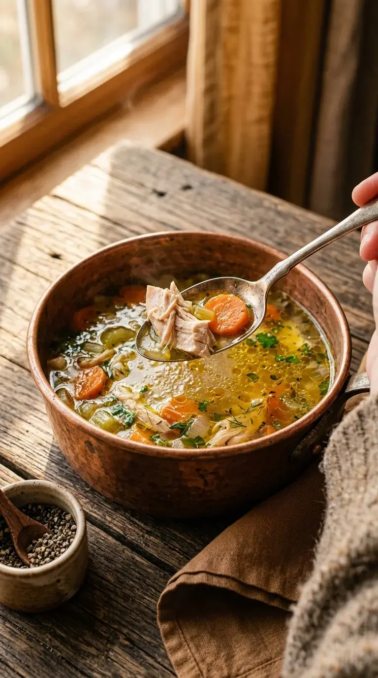 Classic Halal Chicken Soup: Hearty Vegetable and Poultry Broth