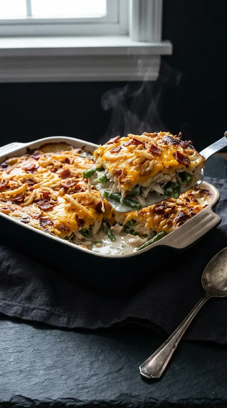 Chicken and Green Beans Casserole: American Creamy Bake