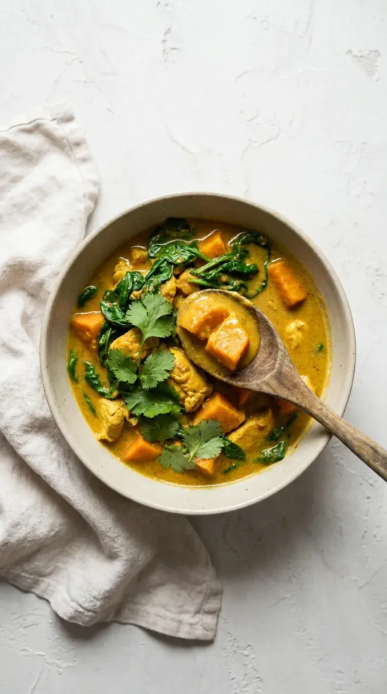 Chicken and Sweet Potato Yellow Curry: Indian Coconut Stew