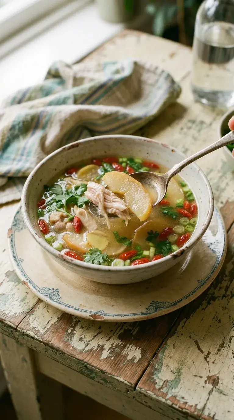 Chinese Apple Chicken Soup: Halal Fruit and Poultry Broth