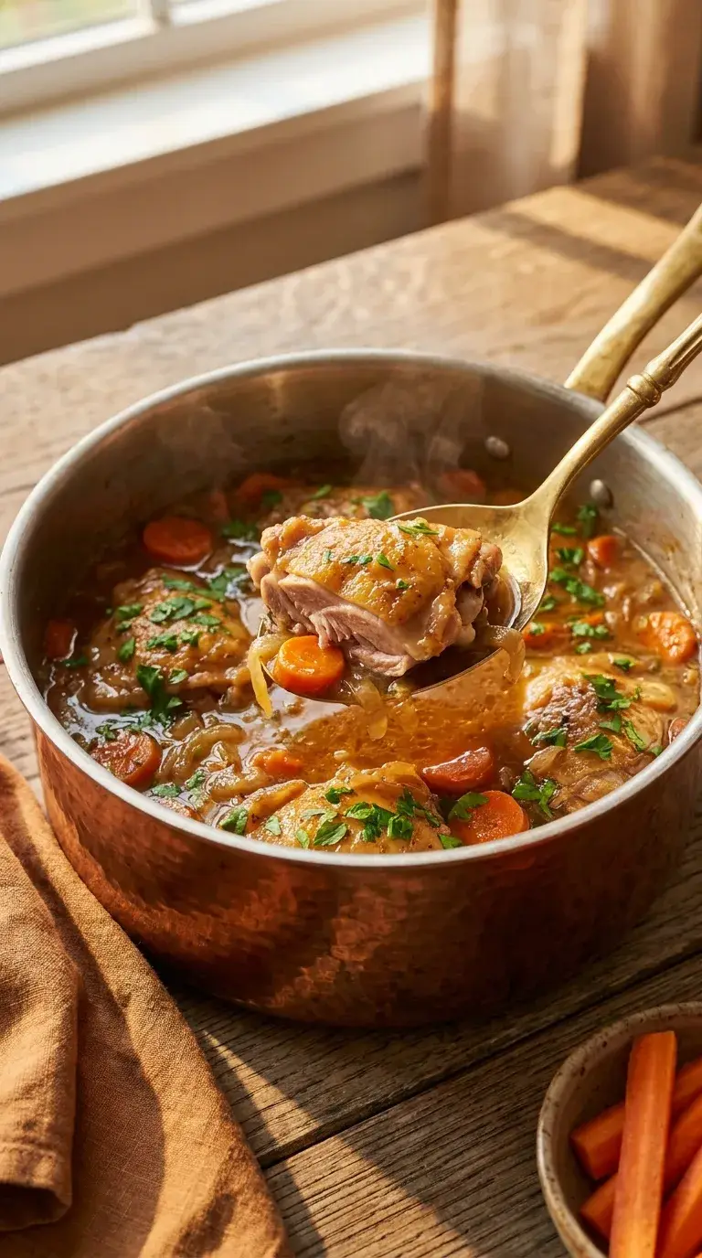 Apple Cider Vinegar Chicken Stew: Tangy American Braise