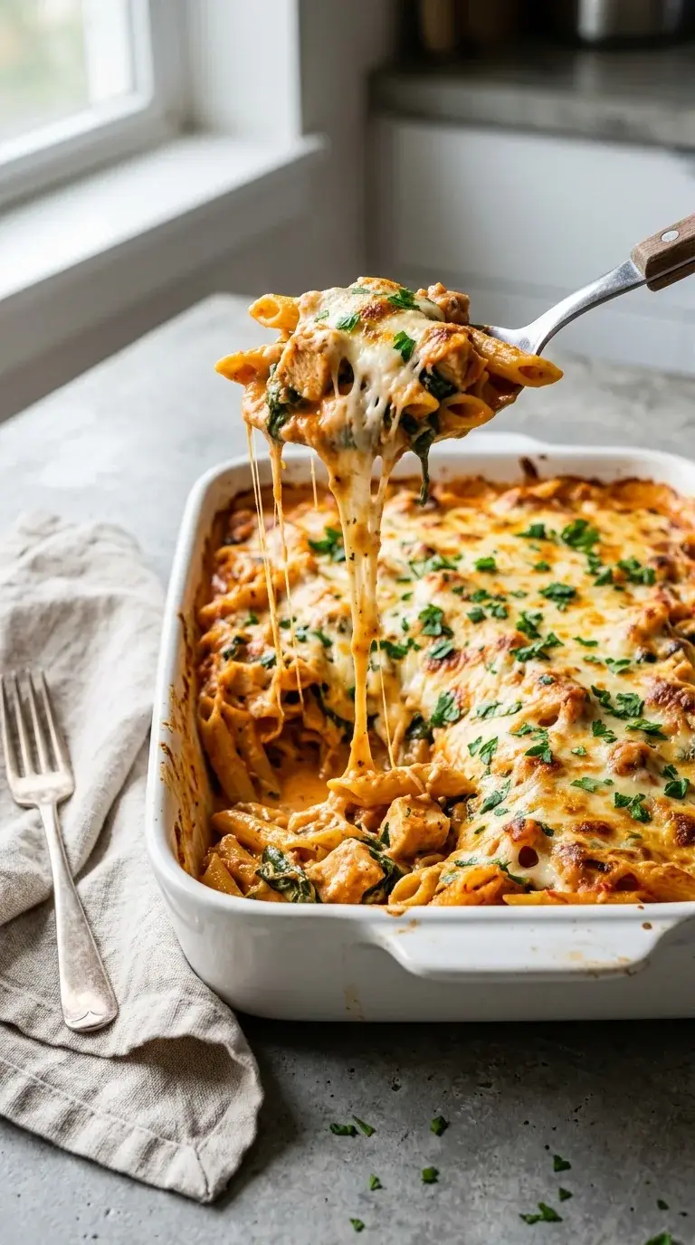 Creamy Chicken Pasta Casserole: Baked Italian Pasta Dish