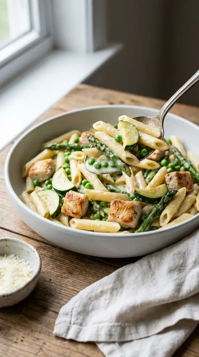 Chicken Pasta Primavera: Italian Vegetable Pasta