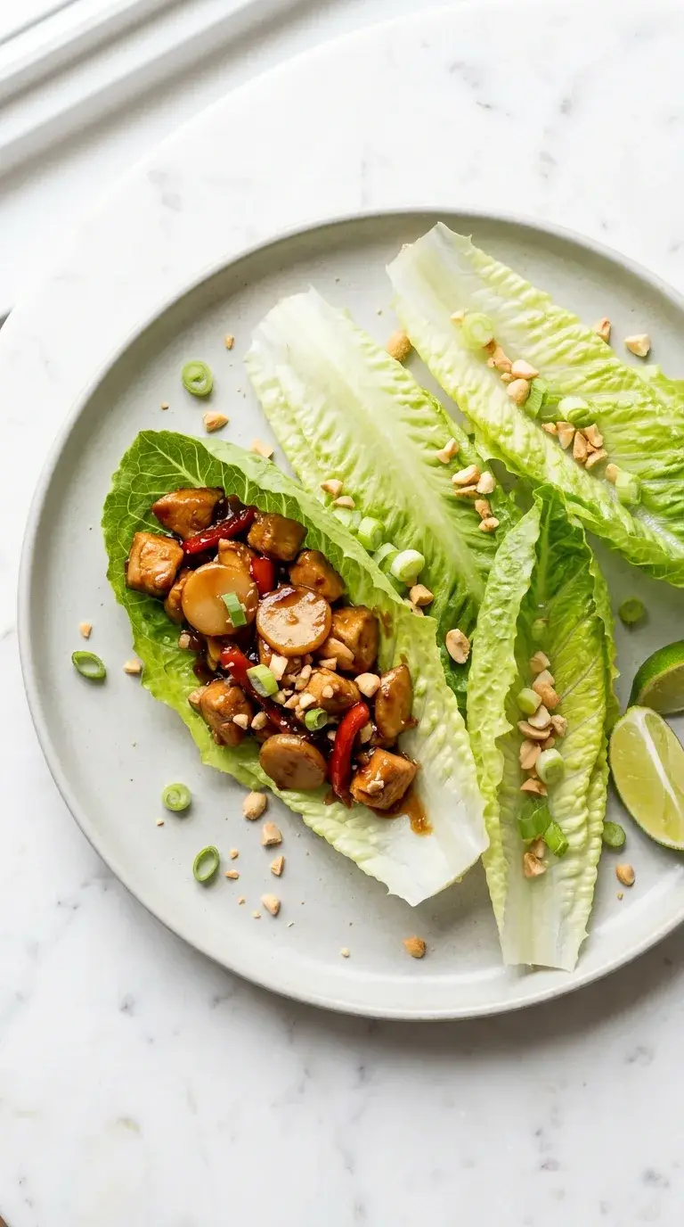 Chicken Breast Lettuce Wraps: Asian-Style Savoury Appetisers