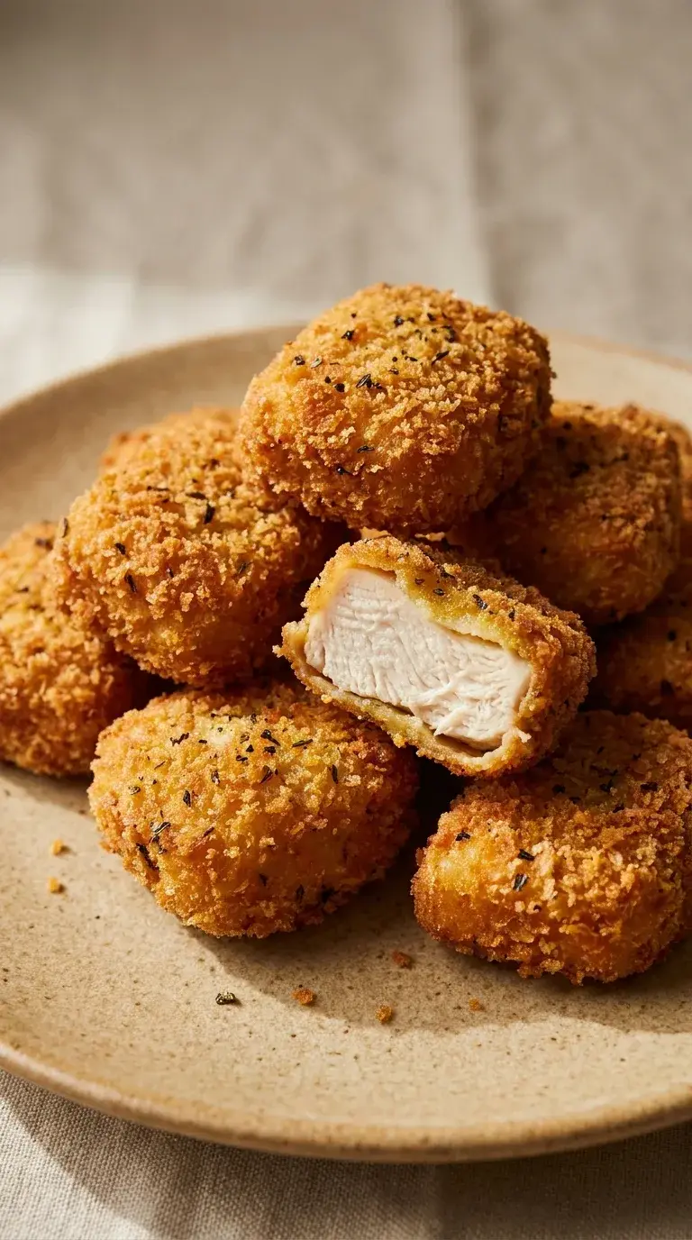 Chicken Breast Nuggets: American Baked Breaded Chicken