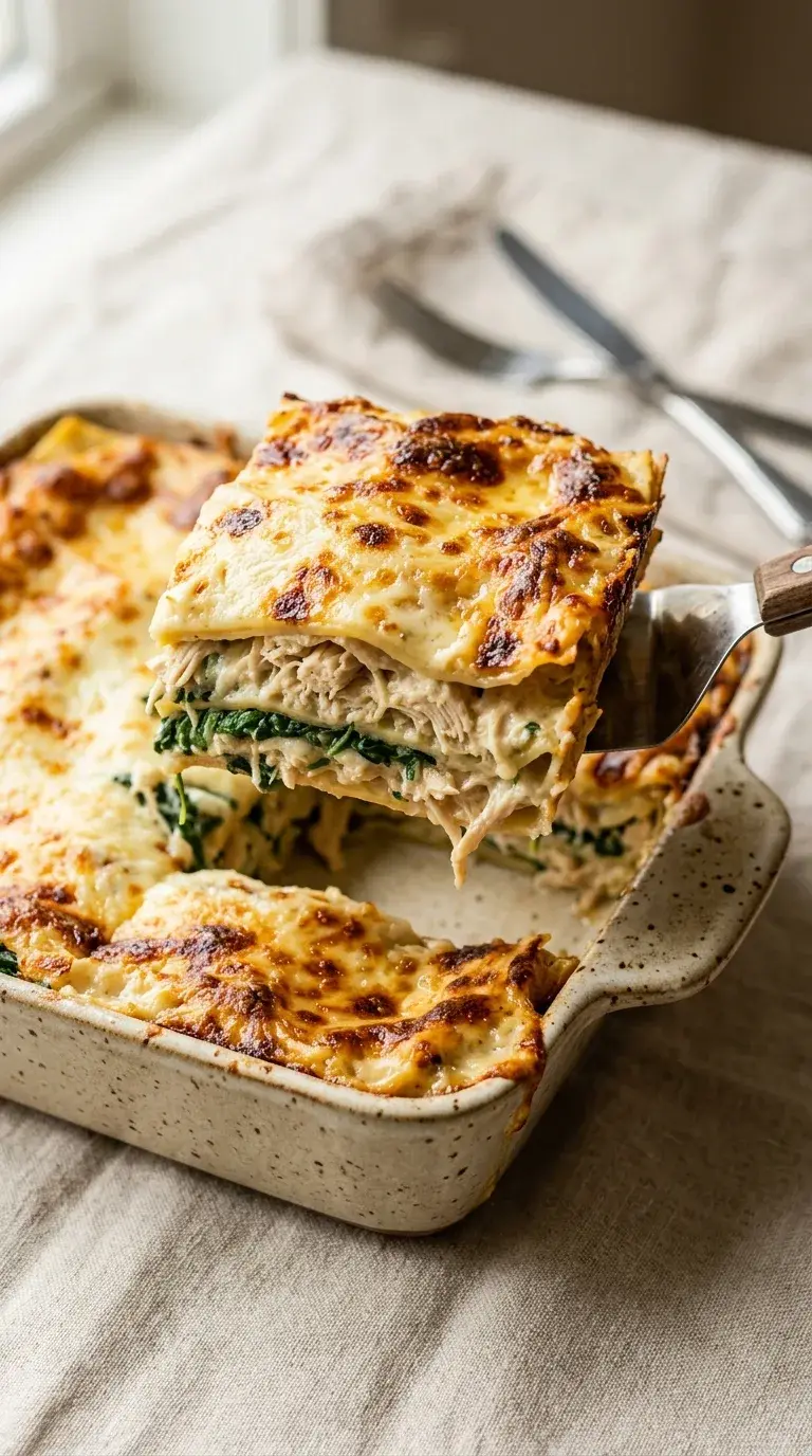 Chicken Alfredo Lasagna: Creamy Pasta Bake