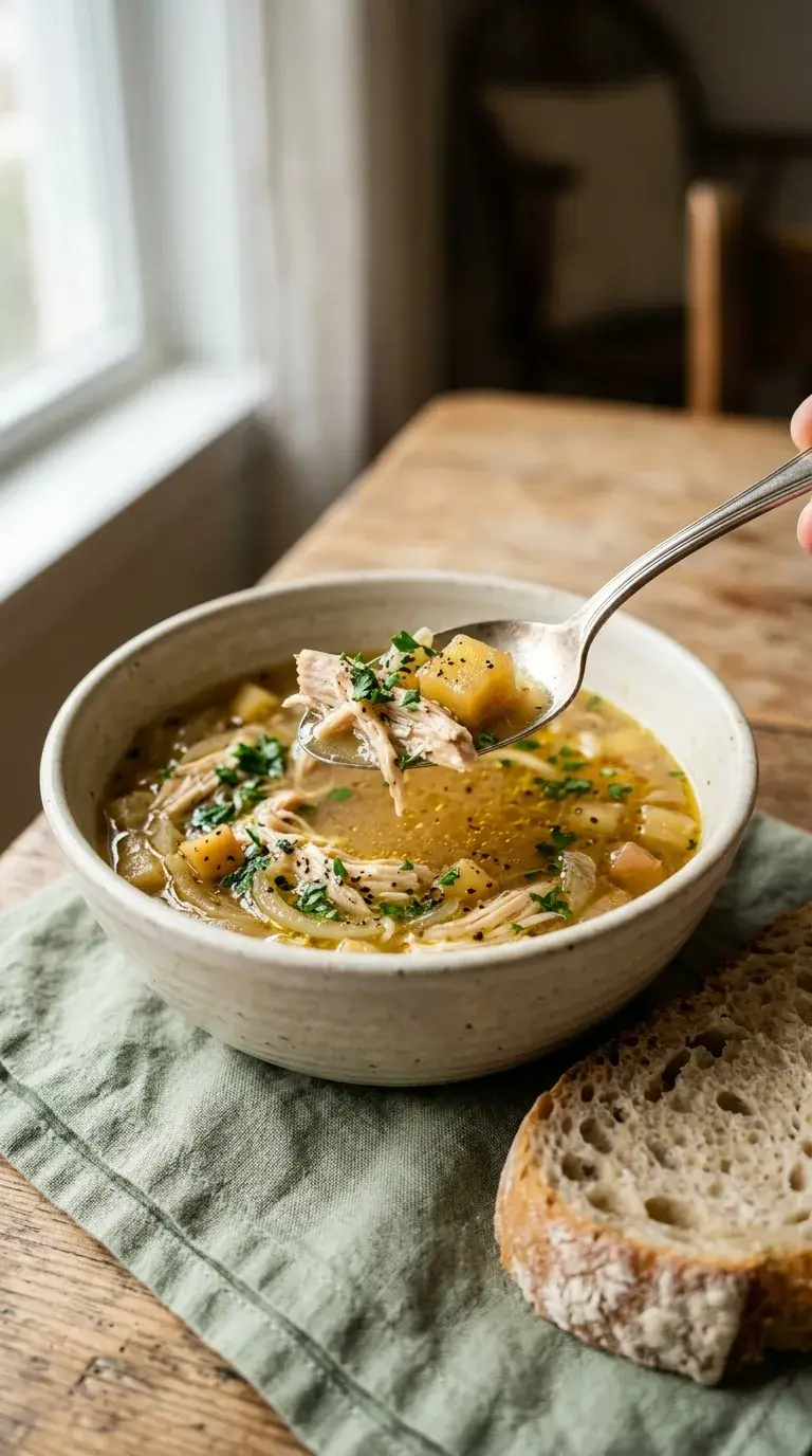 Apple Chicken Onion Soup: Savoury American Stew