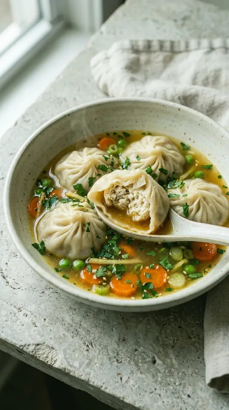 Chicken Soup Dumplings: Halal Chicken and Broth Parcels