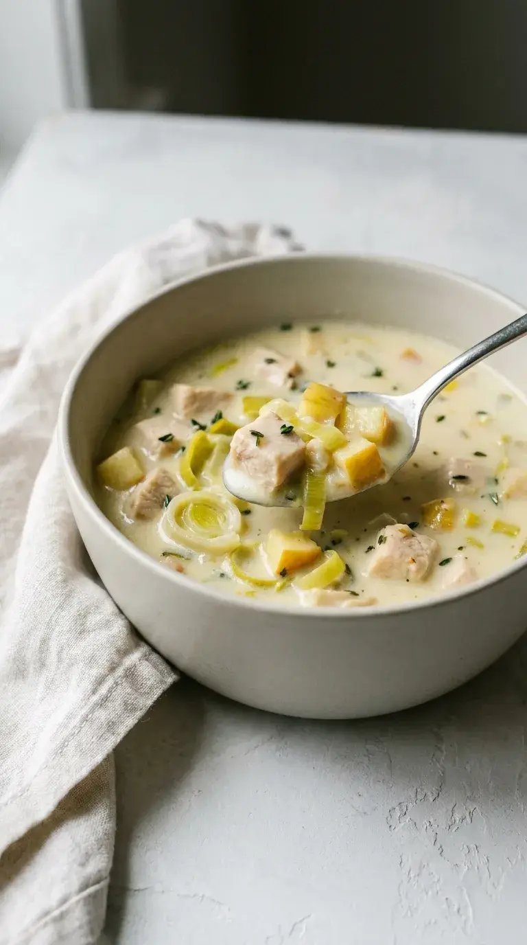 Hearty Chicken Apple Leek Soup: A Savoury Autumn Stew