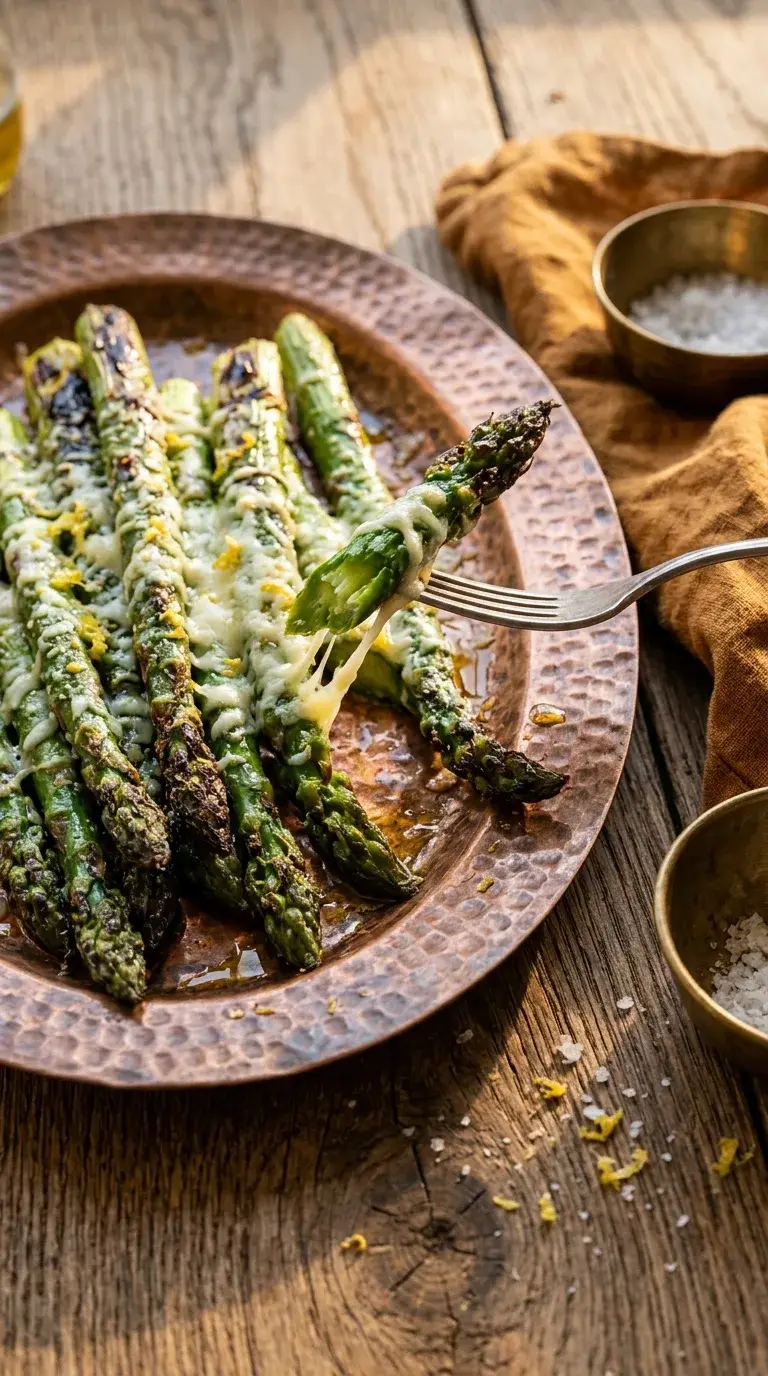 Broiled Asparagus: Lemon and Parmesan Side