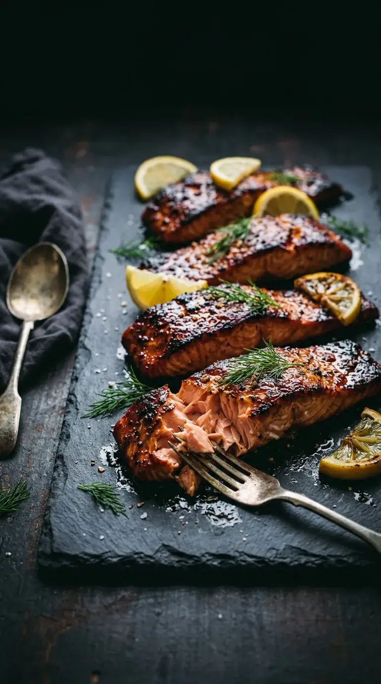 Broiled Salmon: Fish with Sweet-Savoury Glaze