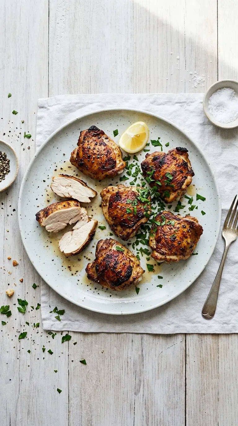 Broiled Chicken Thighs: Garlic-Lemon Poultry