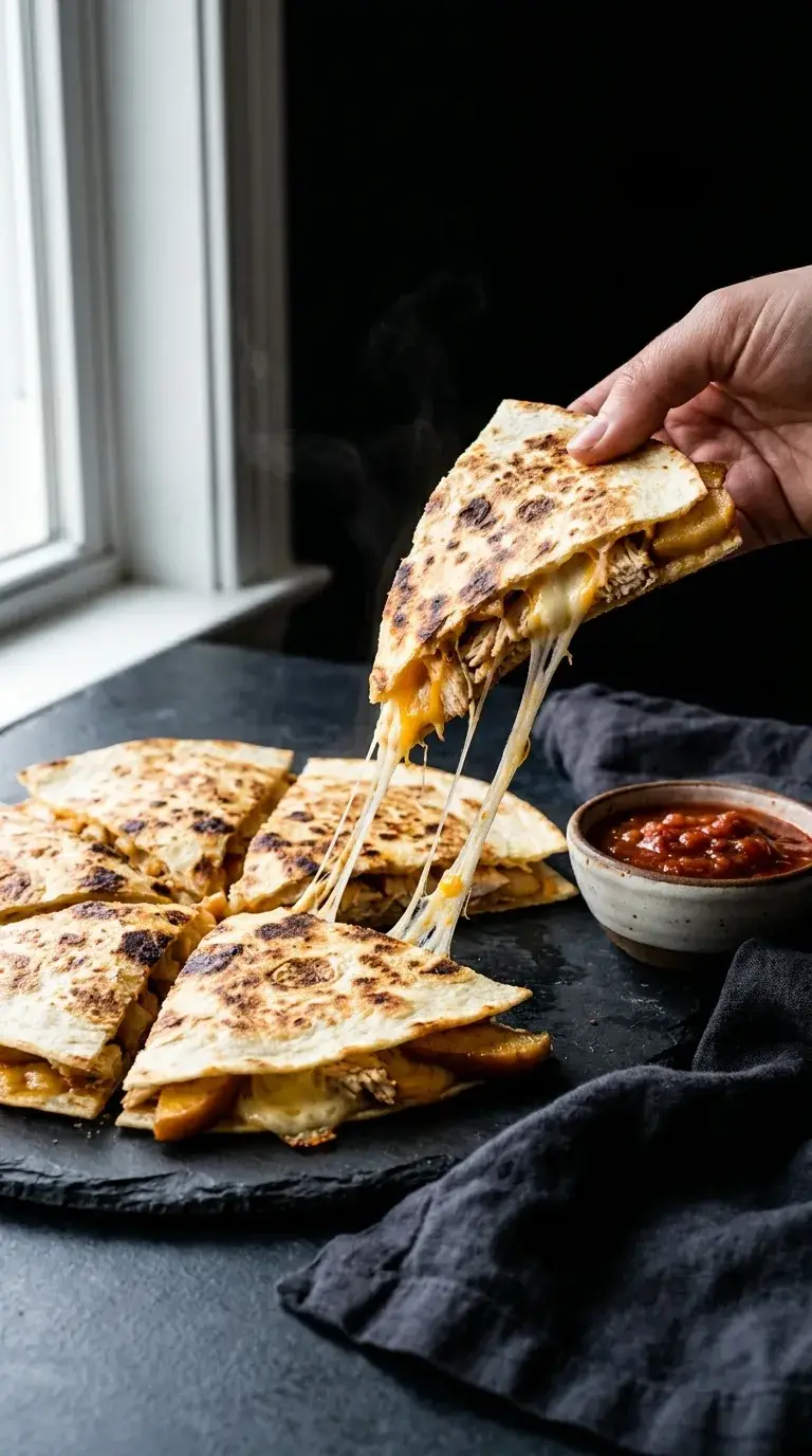 Chicken and Apple Quesadillas: Oven-Baked Savoury Lunch