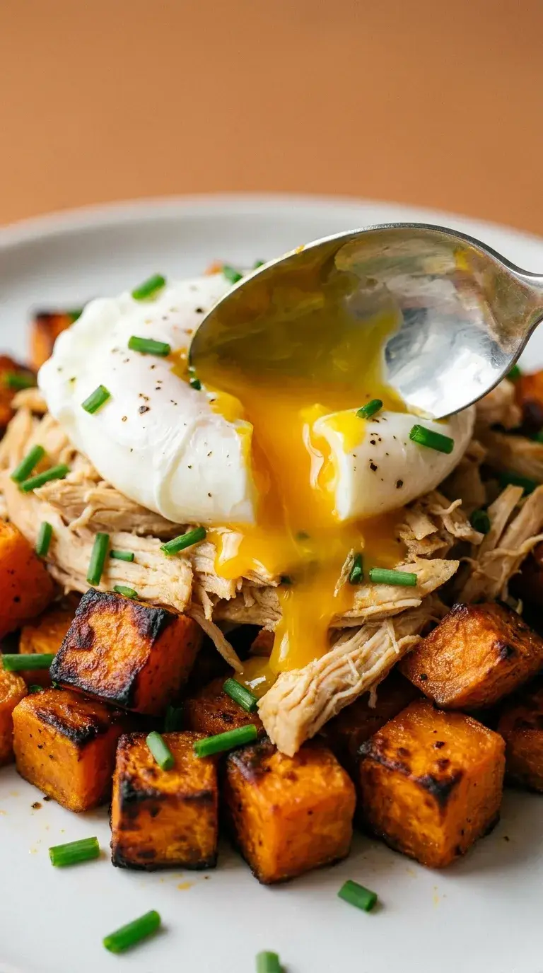 Chicken and Sweet Potato Hash: Savoury Breakfast Skillet