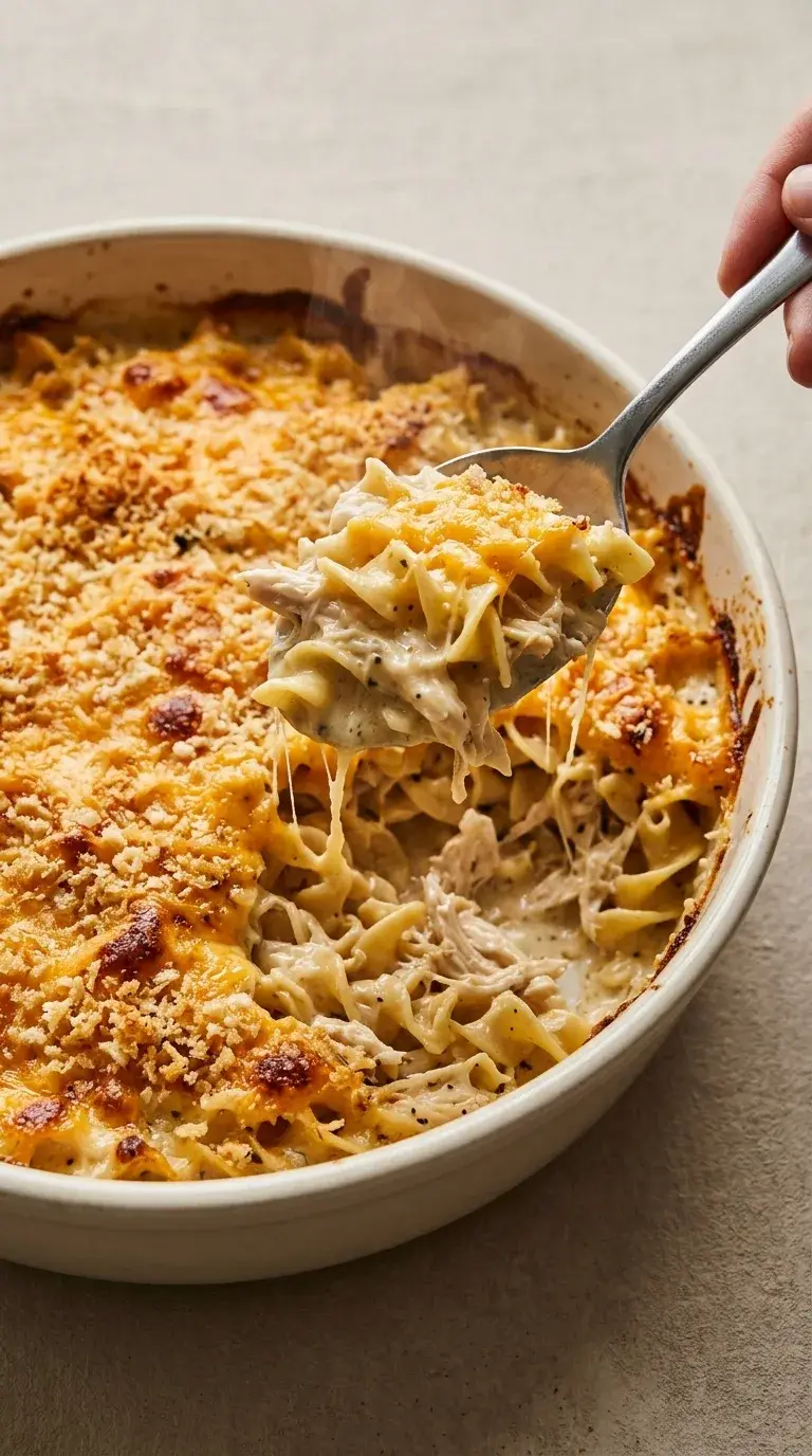 Chicken Casserole with Noodles: American Creamy Bake