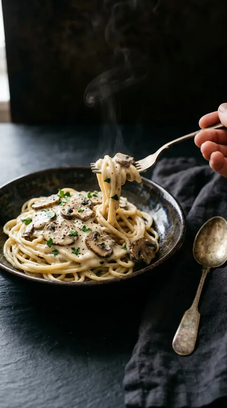Velvety Creamy Mushroom Sauce: French Savoury Pan Sauce