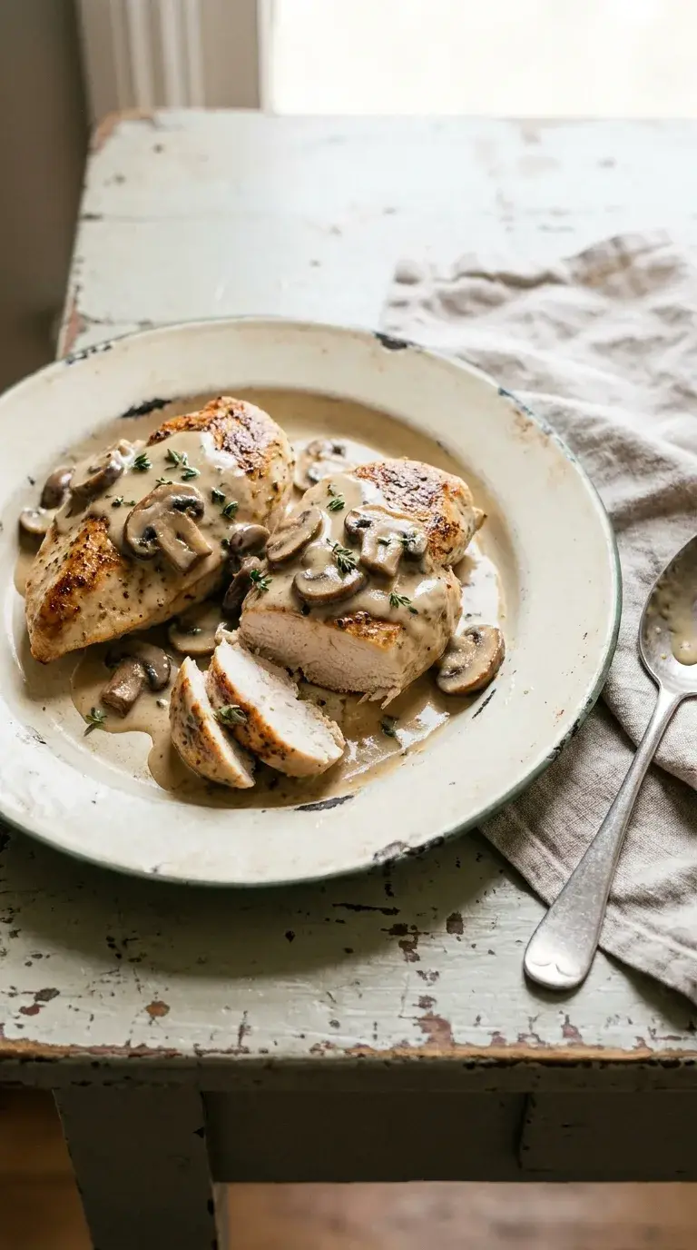 Creamy Mushroom Chicken: American Skillet Dinner
