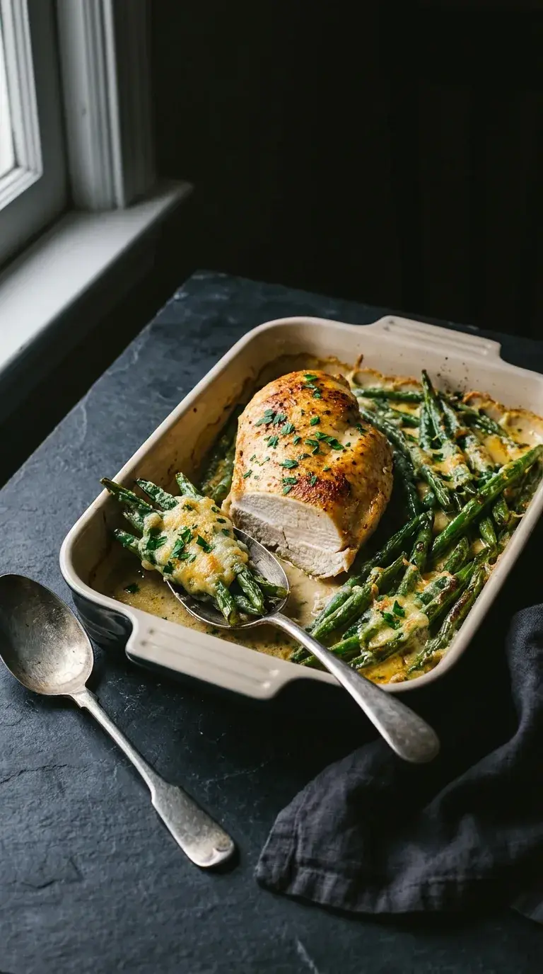 Chicken and Green Beans Bake: Baked Chicken and Crisp Beans