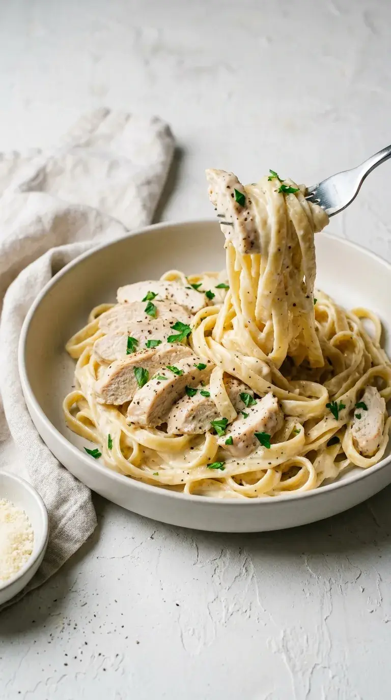 Chicken Alfredo: Creamy Halal Fettuccine