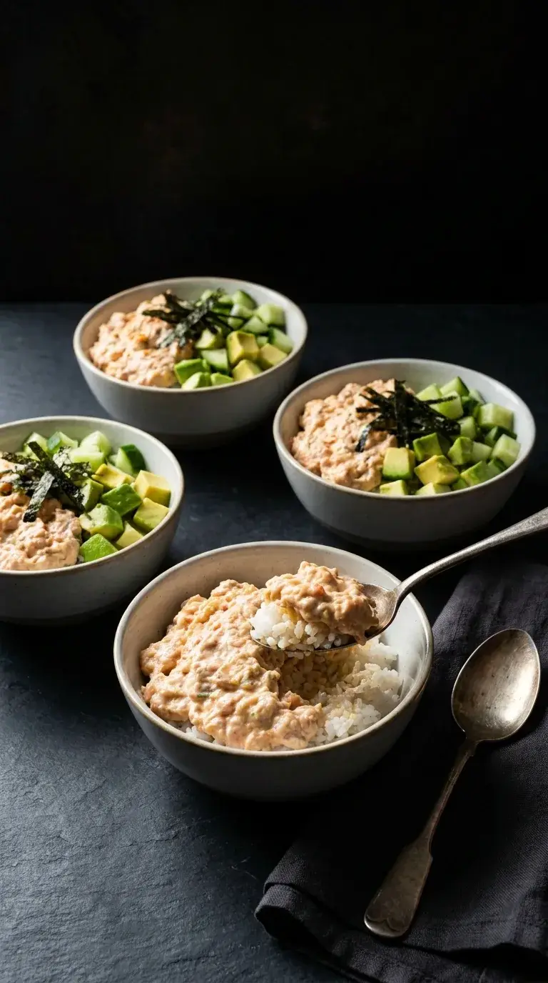 Halal Tuna Protein Sushi Bowls: Spicy Seafood Rice Bowls