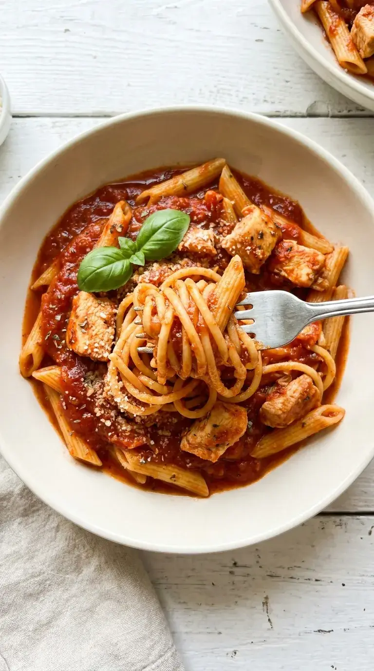 Chicken Pasta With Red Sauce: Italian Tomato Pasta