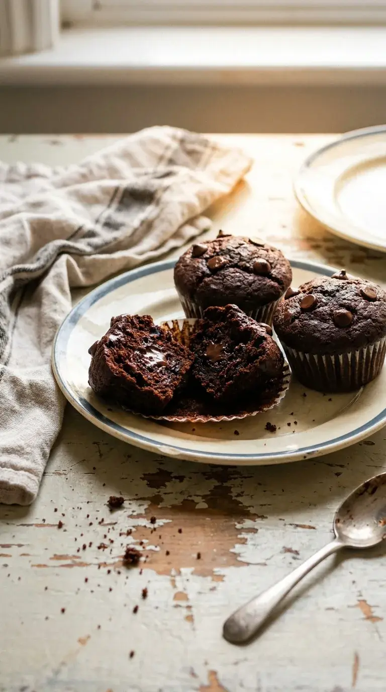 Double Chocolate Protein Muffins: High-Protein Breakfast Cakes