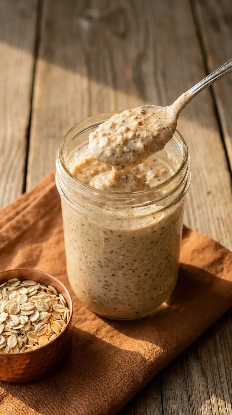 Protein Oatmeal Overnight Oats: Maple Sweetened Breakfast