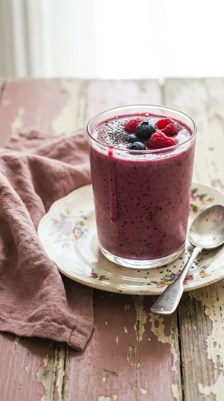 Dairy-Free Protein Smoothie: Plant-Based Berry and Banana Drink
