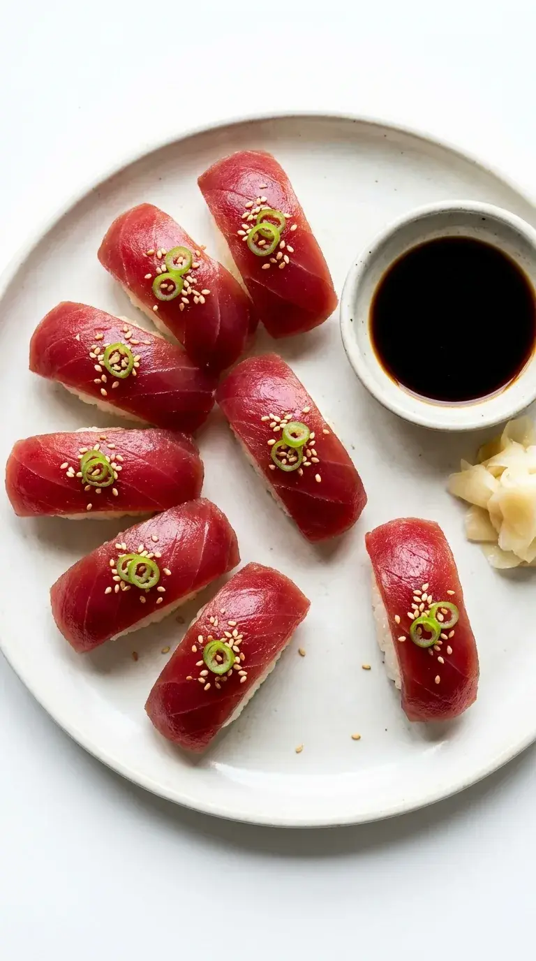 Protein Sushi Nigiri: Fresh Tuna and Seasoned Rice