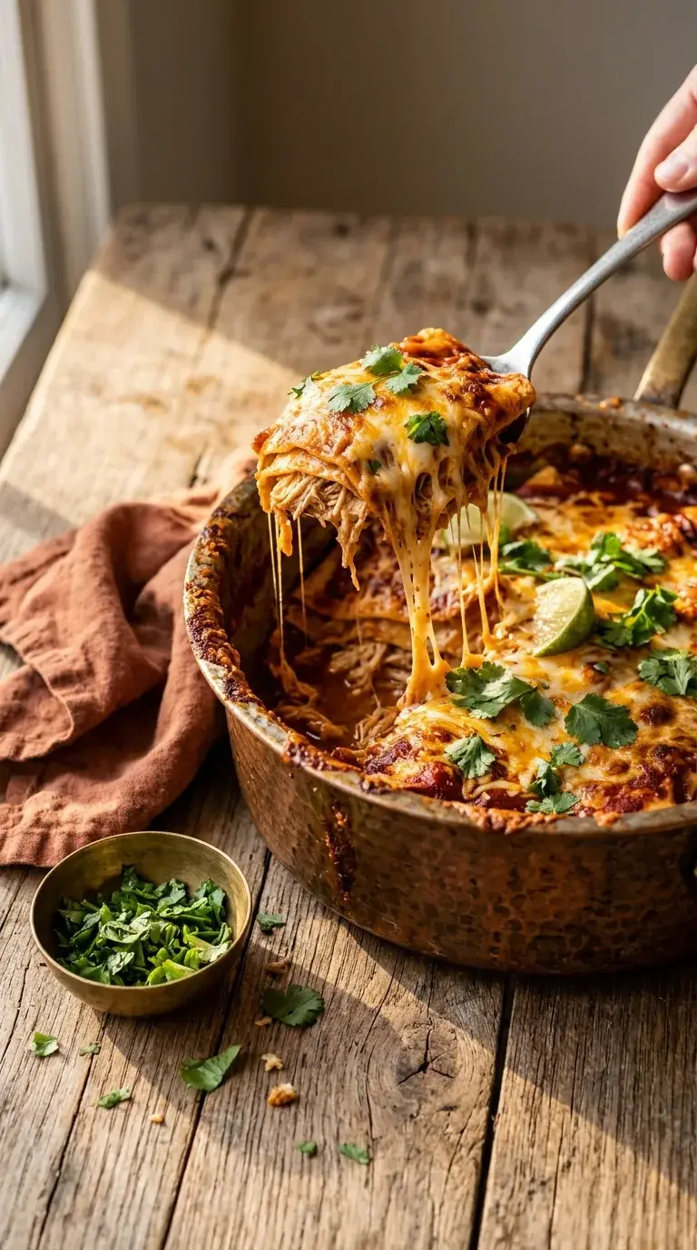 Enchiladas: Slow Cooker Mexican Chicken